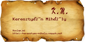 Keresztyén Mihály névjegykártya