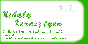 mihaly keresztyen business card